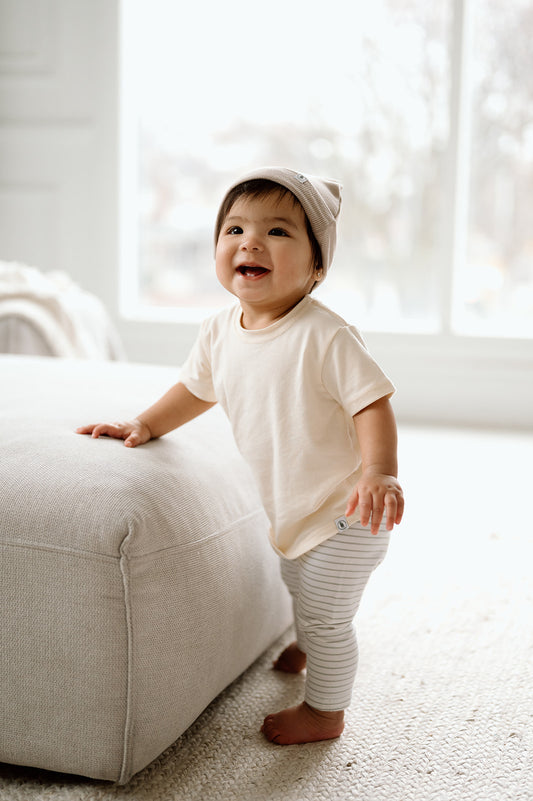 Natural Cream Scoop Tee