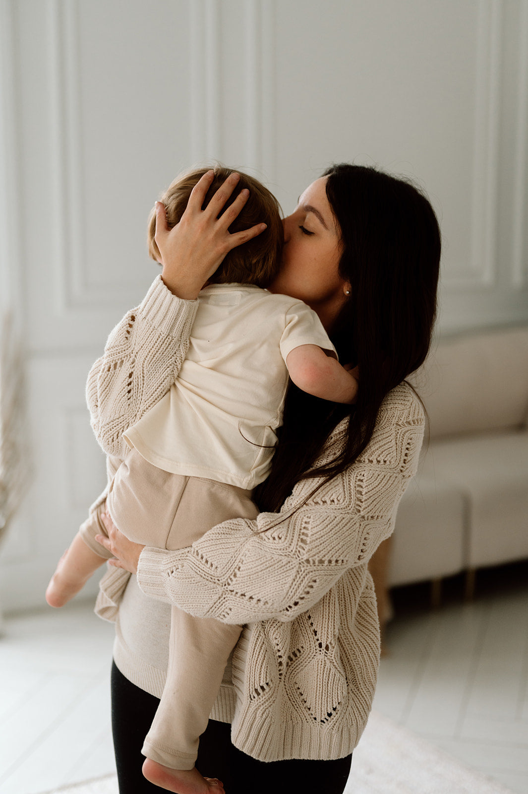 Cozy Wide Waistband Sand Beige Legging